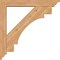Ekena Millwork Merced Traditional Smooth Bracket w/ Offset Brace, Western Red Cedar, 5 1/2"W x 34"D x 34"H BKT0604X34X34MRC01SWR - alternate 2